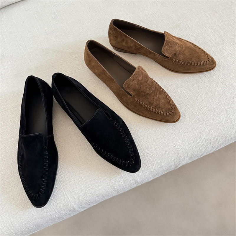Sewing New - New Spring/Autumn Women Loafers Sheep Suede