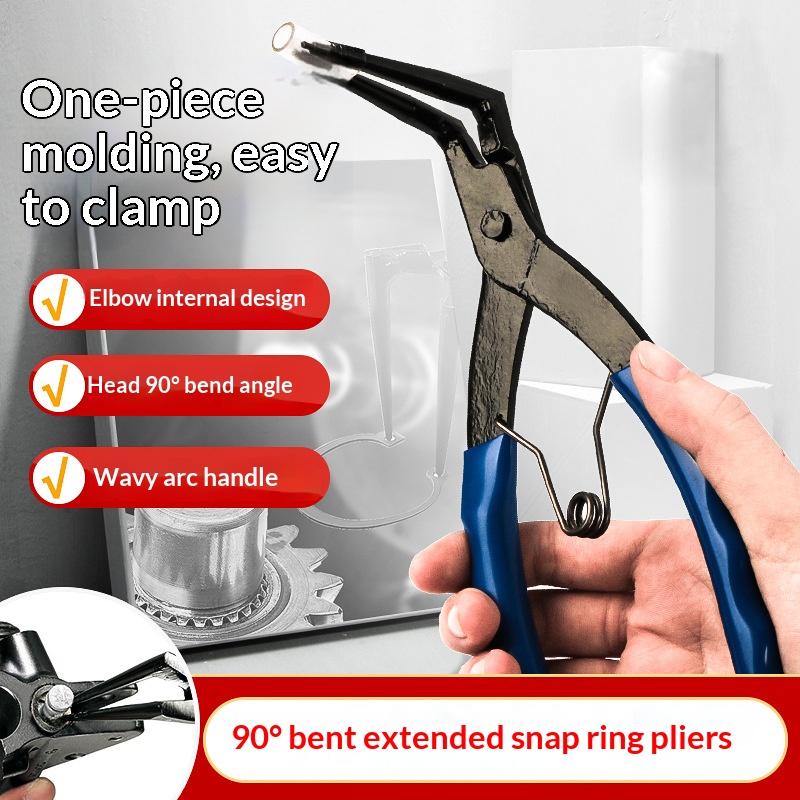 Snap Button Plier - HOMEFISH 90 Degree Bent Long Nose