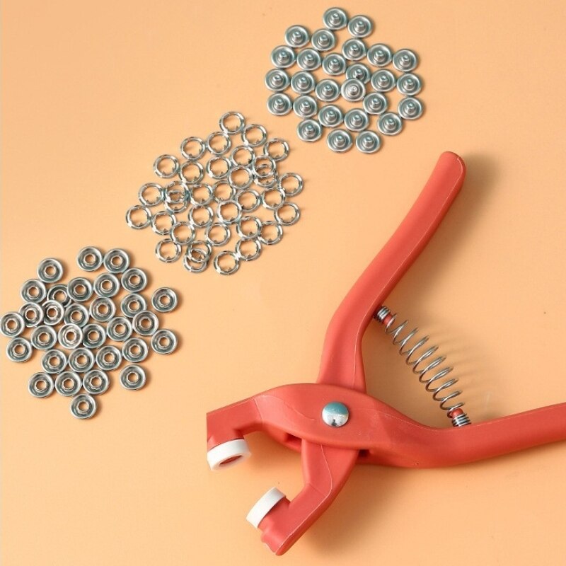 Snap Button Plier - 50 bộ 9.5mm năm hàm Khóa