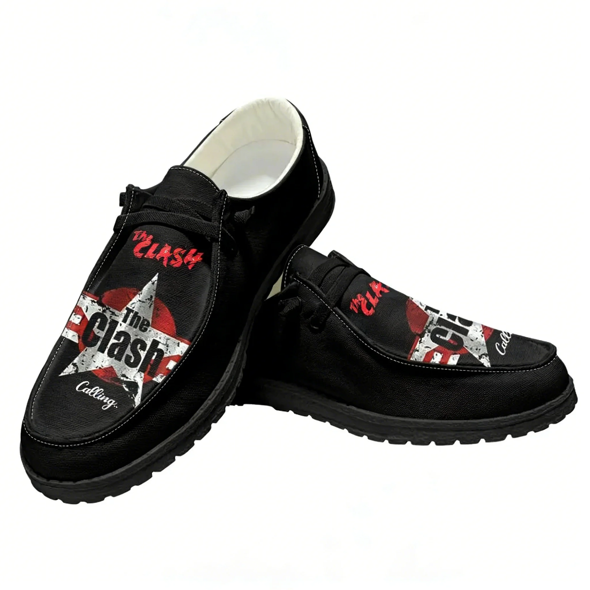 Sewing Custom - The Clash Rock Band Casual Shoes