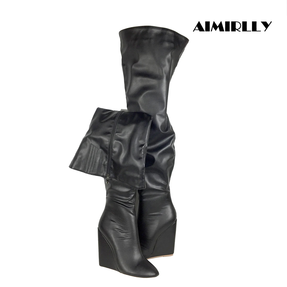 Women’s Black Over-the-Knee Bo - đánh giá và giá Sewing Zipper
