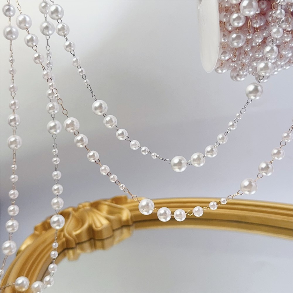 1meter 3-8mm Faux Pearl Beadin - đánh giá và giá Sewing Art