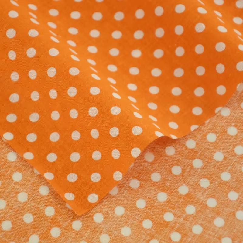 50X150CM White Orange Polka Do - đánh giá và giá Sewing Textiles