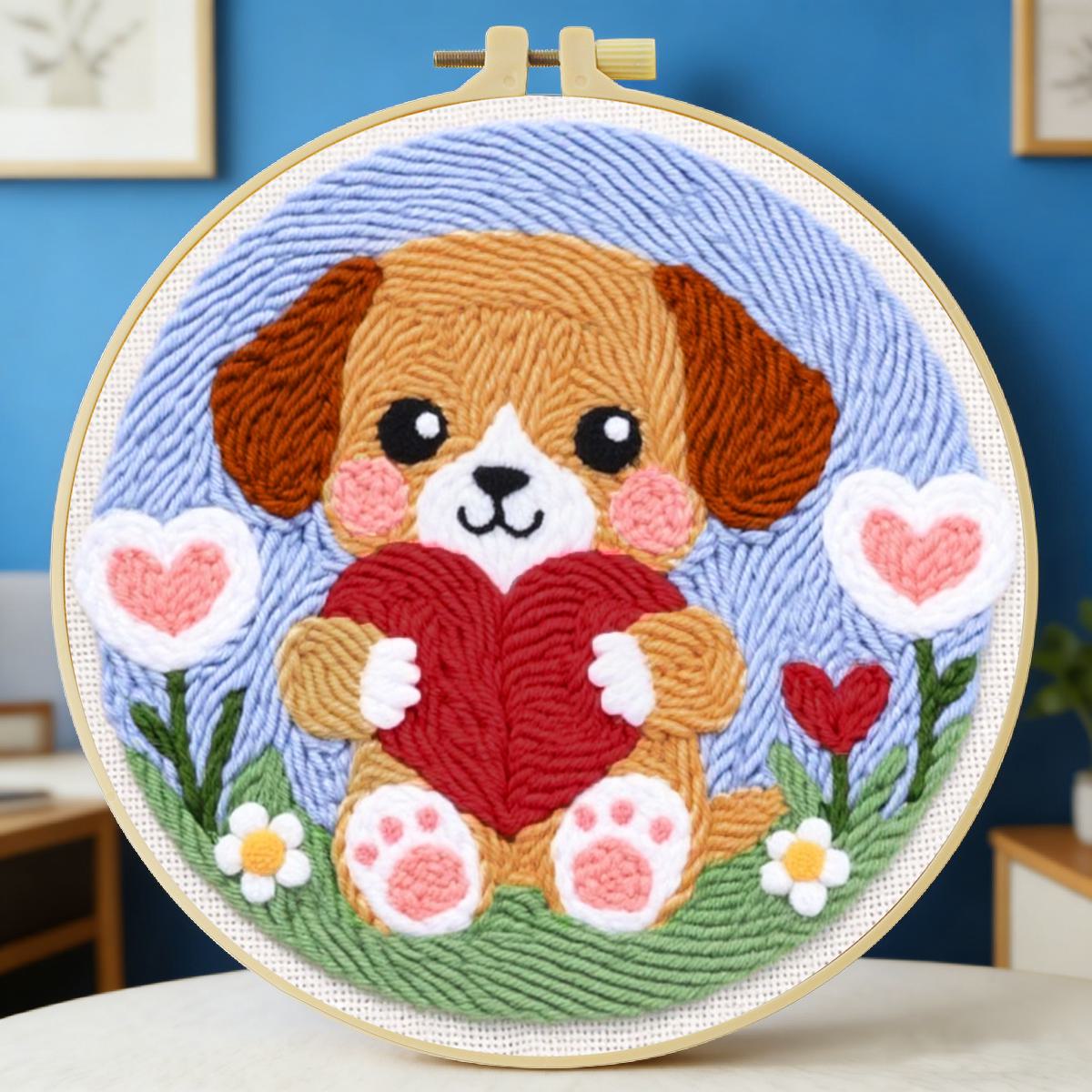 20X20CM/7.87inch Dog Punch Nee - đánh giá và giá Sewing Textile Art