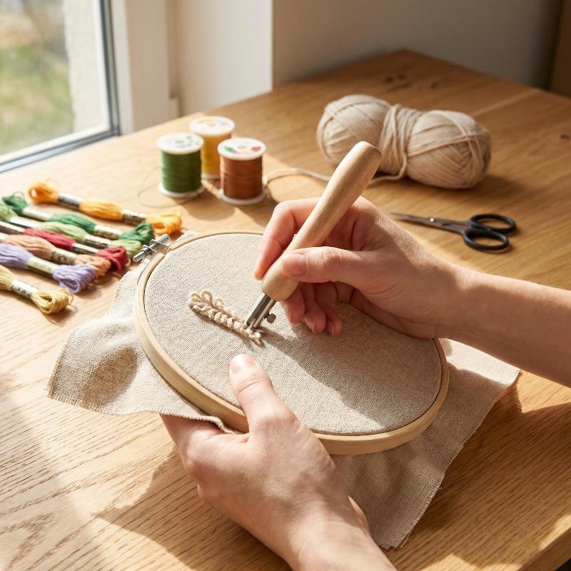 Simple Embroidery DIY Adjustab - đánh giá và giá Sewing Textile Art