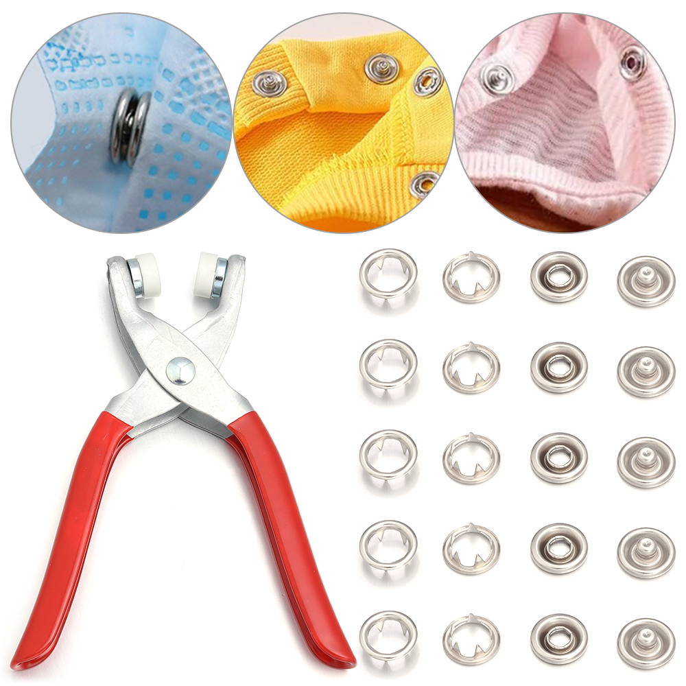 50sets 7.5/9.5/11mm Stainless  - đánh giá và giá Snap Button Plier