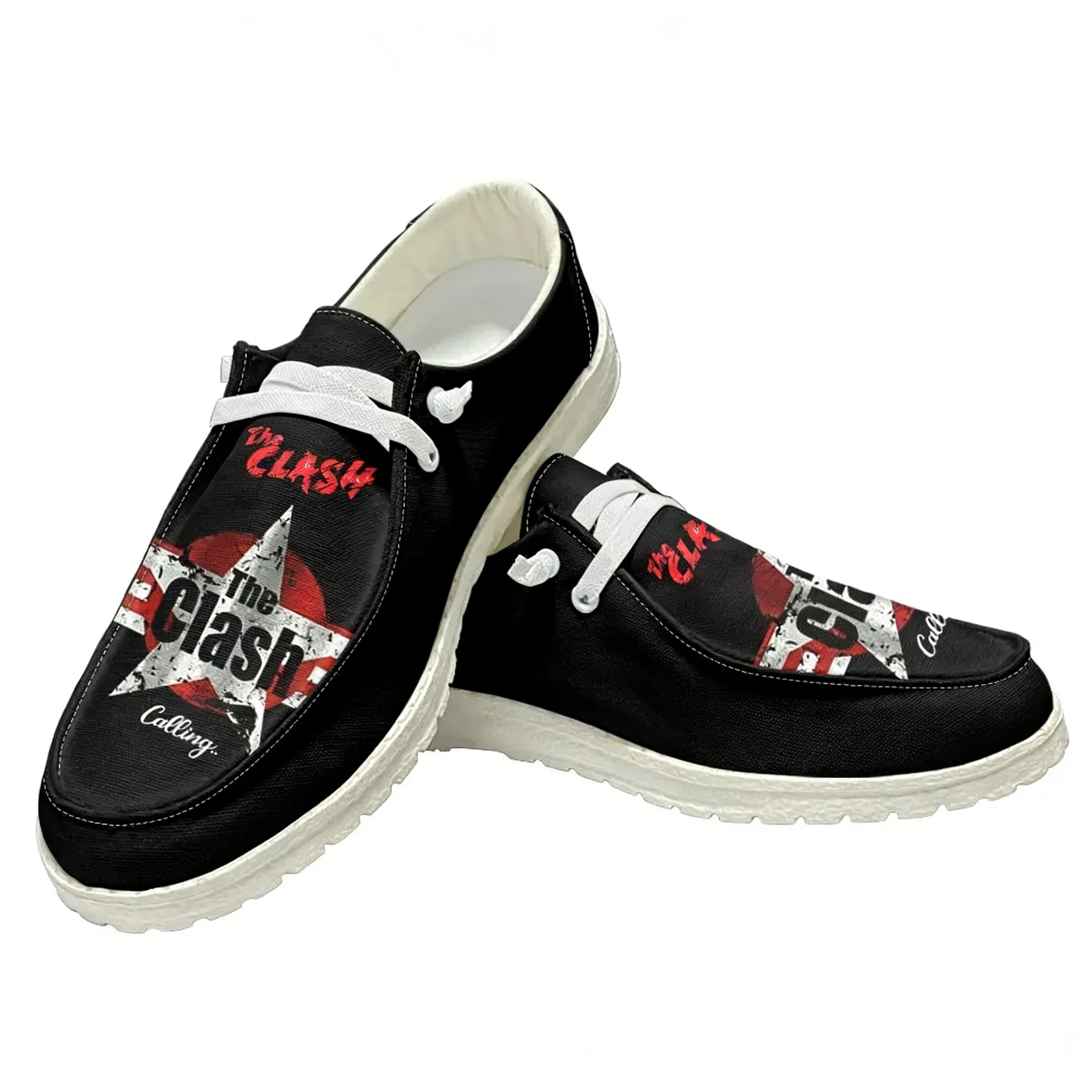 The Clash Rock Band Casual Sho - đánh giá và giá Sewing Custom