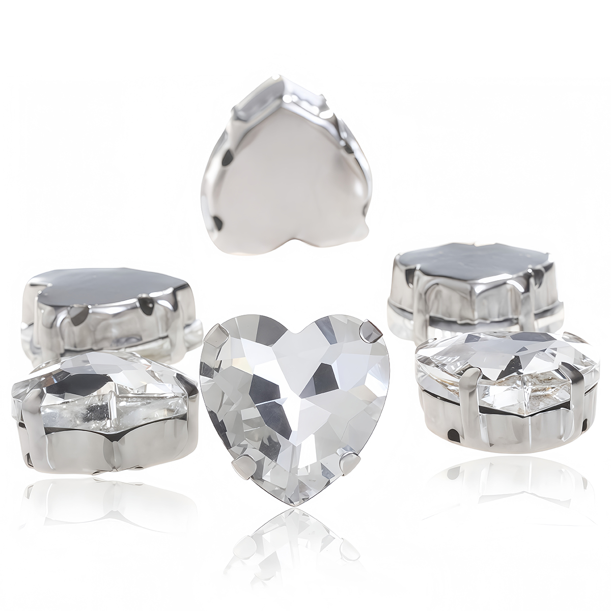 Heart Shape Glass Rhinestones  - đánh giá và giá Sewing Garments