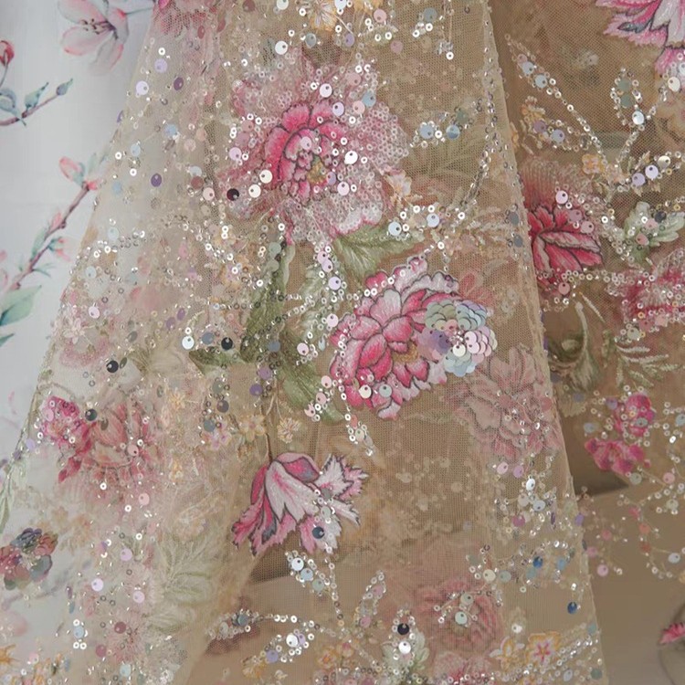 1M 120Cm Wide Luxury Beaded La - đánh giá và giá Sewing Textiles