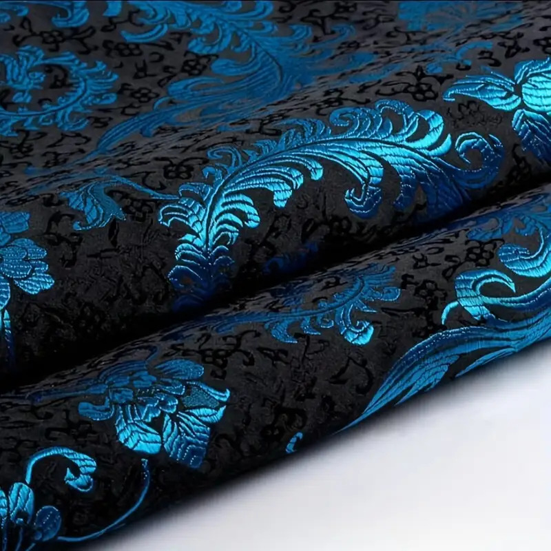 3D Blue Phoenix Tail Brocade F - đánh giá và giá Sewing Garments
