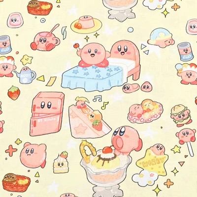 Cartoon Kirby 100 Cotton Fabri - đánh giá và giá Textile And Sewing Materials
